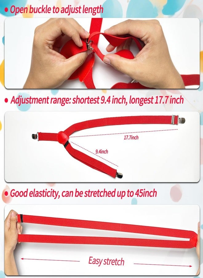 Adjustable Kid's Suspenders and Bow Tie Set - Classic Red Suspenders & Bowtie for Boys & Girls, Fits 6 Months to 7 Years - Perfect for Daily Wear, Photoshoots, and Special Occasions - Image 5