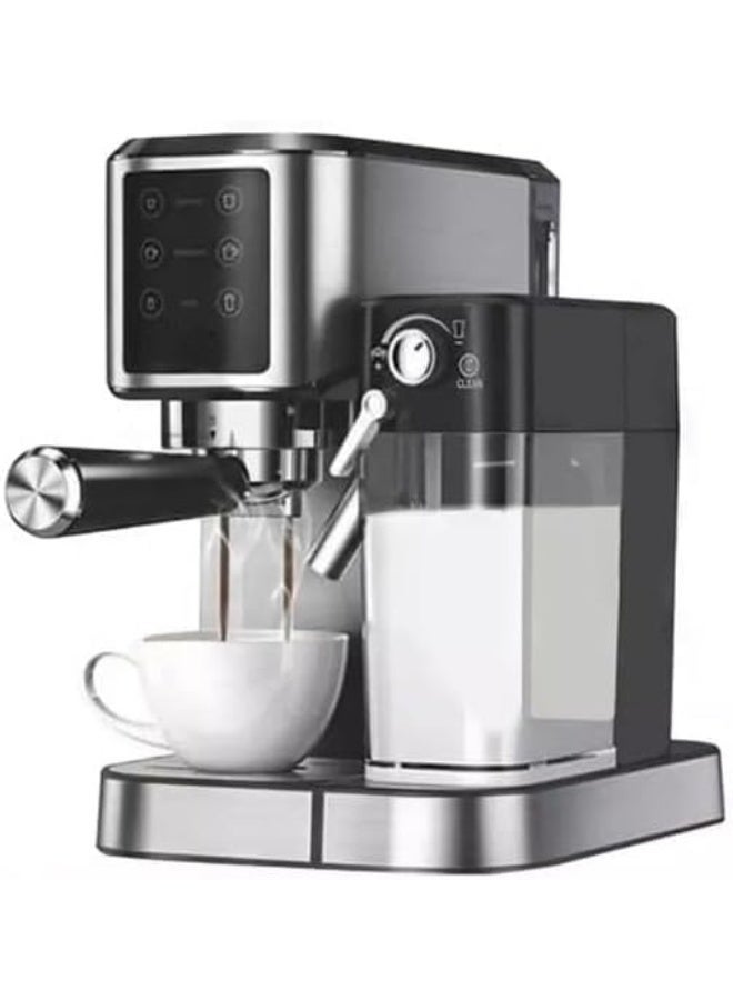 دي اس بي ماكينة تحضير القهوة 2 في 1 بقوة 1350 واط وضغط 20 بار، مع خزان حليب 700 مل وشاشة تعمل باللمس للإسبريسو والكابتشينو واللاتيه، موديل KA3104 - Image 2