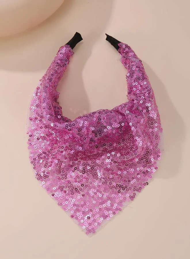 Take Two Girls Purple Sequin Headband