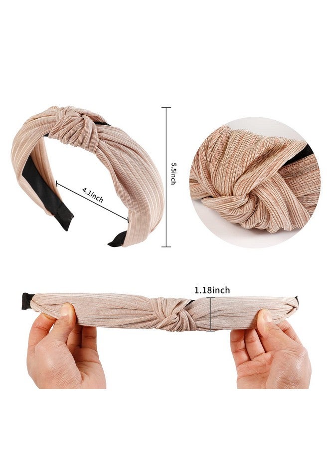 LOVNFC Womens Headbands 5Pcs Knotted Head Bands No Slip Fashion For Women Girls (Mixed Color) - Image 3