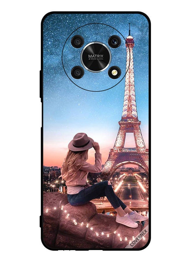Covernex Protective Case Cover For Honor X9 5G Hat Girl and Eiffel Tower - Image 1