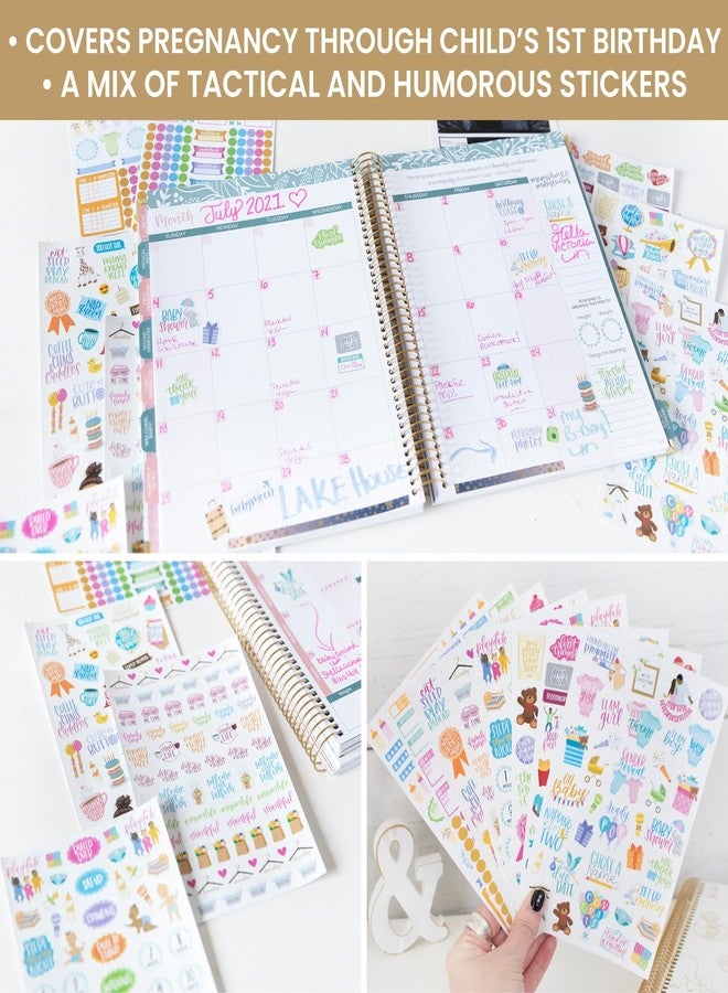 بلوم ديلي بلانرز مجموعة ملصقات تخطيط الحمل والسنة الأولى للطفل من بلوم ديلي بلانرز - 8 أوراق / أكثر من 580 ملصقًا - ملصقات ذات طابع الأمومة/حديثي الولادة للتزيين والتخطيط وسجل القصاصات وما إلى ذلك. - Image 5