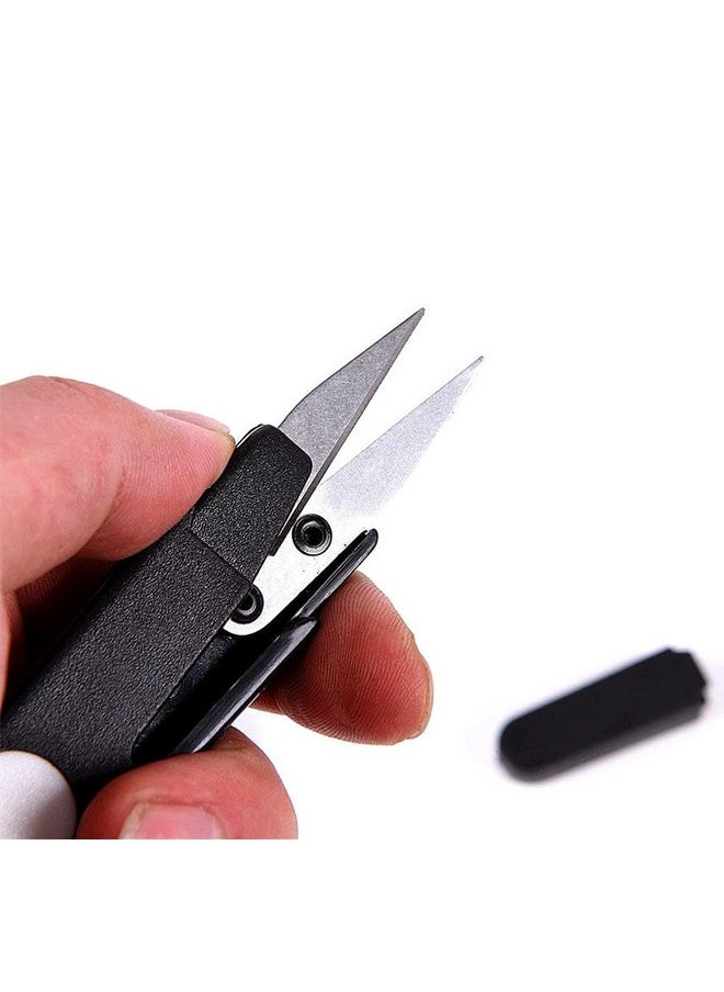ALIMITOPIA Portable Scissor,Multipurpose U-Type Small Cutter Fishing Thread Yarn Scissor Trimming Nipper With Protective Cover For Diy Crafting Projects(4 Colors)  - Image 2