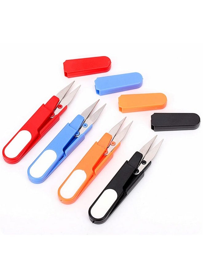 ALIMITOPIA Portable Scissor,Multipurpose U-Type Small Cutter Fishing Thread Yarn Scissor Trimming Nipper With Protective Cover For Diy Crafting Projects(4 Colors)  - Image 3