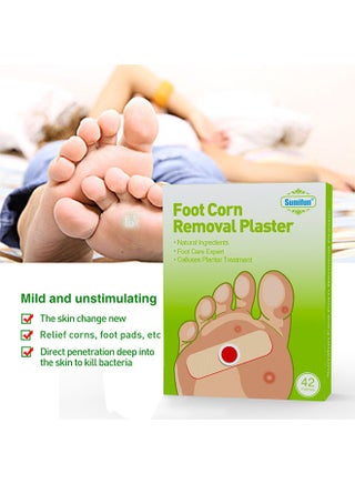 Sumifun 42 Pcs Foot Corn Removal Plaster,Natural Ingredients,Foot