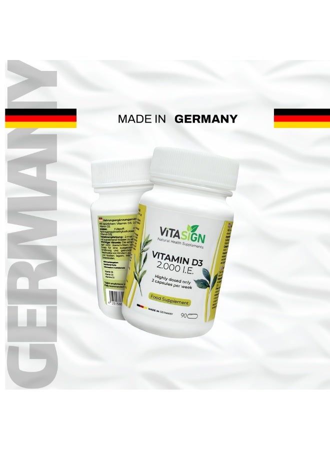 VITASIGN Premium Vitamin D3 2,000 IU, 90 Capsules – Bone & Immune System Support - Image 4