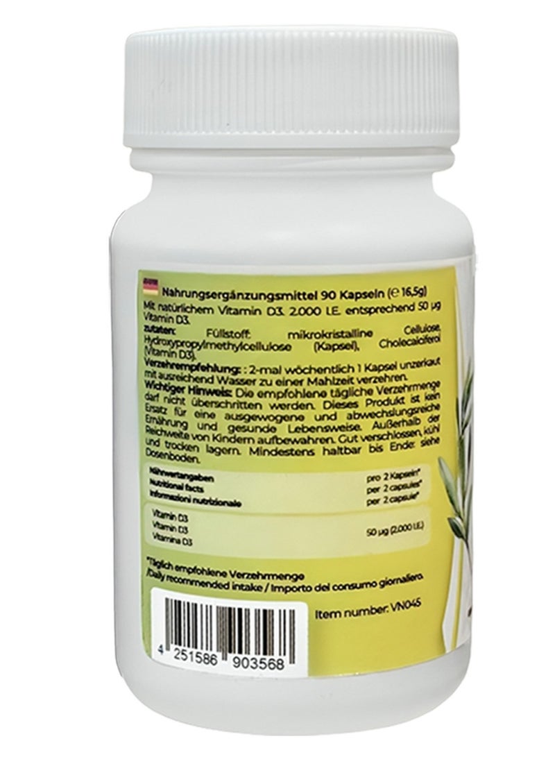 VITASIGN Premium Vitamin D3 2,000 IU, 90 Capsules – Bone & Immune System Support - Image 2