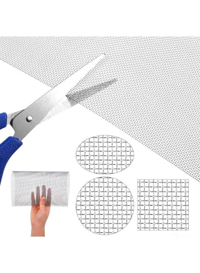 6 قطع من شبكة الأسلاك، شبكة القوارض 20 شبكة، ألواح شبكة أسلاك الفولاذ المقاوم للصدأ، شبكة معدنية للحشرات، شبكة أسلاك دقيقة، شبكة أسلاك فئران للفتحات، المنزل، المطبخ، الحديقة (210 × 300 مم) - Image 5