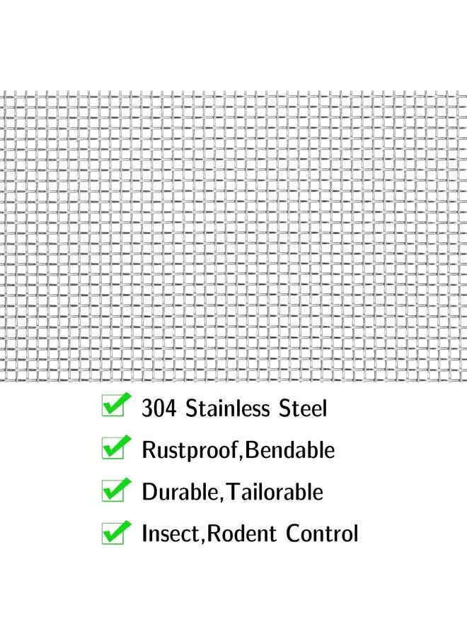 6 قطع من شبكة الأسلاك، شبكة القوارض 20 شبكة، ألواح شبكة أسلاك الفولاذ المقاوم للصدأ، شبكة معدنية للحشرات، شبكة أسلاك دقيقة، شبكة أسلاك فئران للفتحات، المنزل، المطبخ، الحديقة (210 × 300 مم) - Image 4