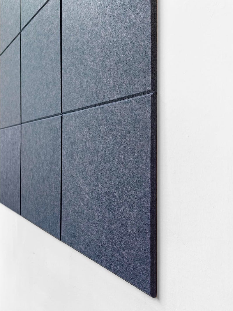 DECORITA Blue Felt Bulletin Board 47"x35" | Large Cork Pin Board Alternative for Office, Home & Classroom | Felt Wall Tiles (12-Pack) | Blue Classroom Decor Office Supplies | Denim Blue - Image 5