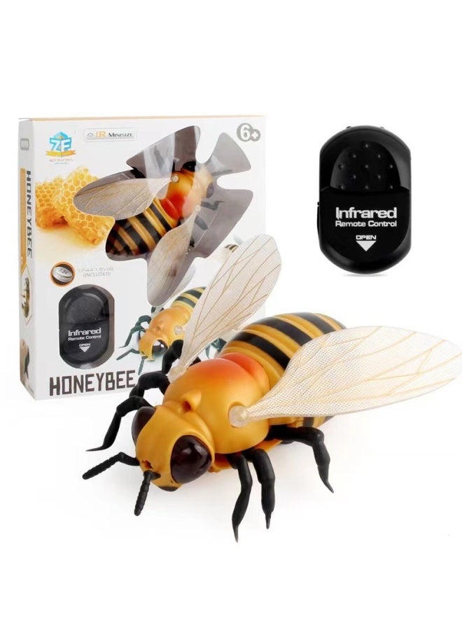 TikTok Explosions Strange Simulation Remote Control Animal Infrared Trick Remote Control Snake Remote Control Caterpillar Toy-Color:Remote Control Bee 9923  - Image 1