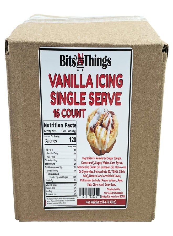 Bits N Things Vanilla Icing 2 oz. Packet | Gluten Free | Made in America | Dessert Topping & Decoration | 16 Count - Image 2