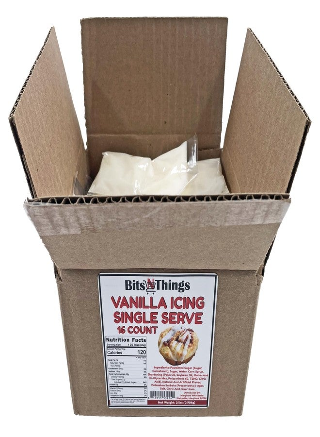 Bits N Things Vanilla Icing 2 oz. Packet | Gluten Free | Made in America | Dessert Topping & Decoration | 16 Count - Image 3