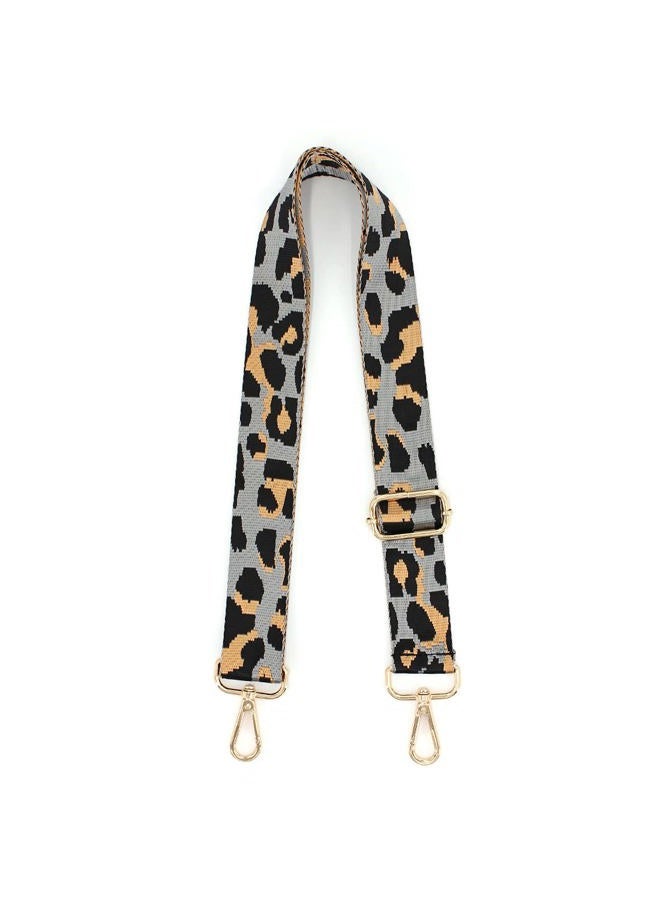 TANOSII Wide Adjustable Replacement Crossbody Strap Handbag Strap Green Leopard - Image 1