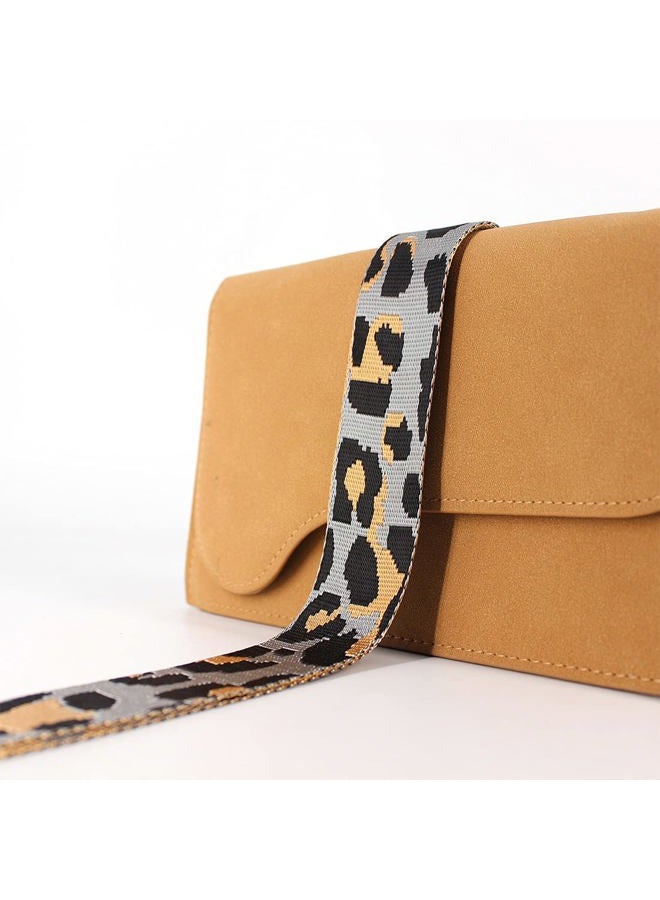 TANOSII Wide Adjustable Replacement Crossbody Strap Handbag Strap Green Leopard - Image 4
