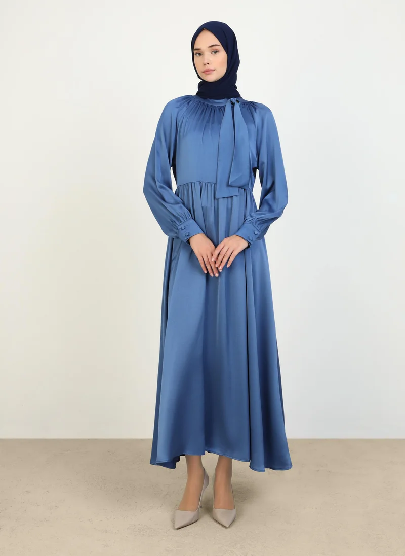 Refka by modanisa Saxe Blue - Modest Dress - Refka