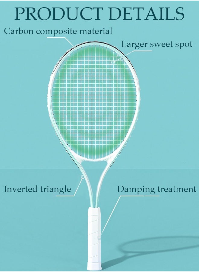 DUNISO Tennis Rackets Set for Student Training Tennis and Beginners of 2 Tennis Racquets Lightweight Including Tennis Bag and Water Injection Base  - Image 4