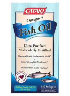 Omega-3 Fish Oil 2000 mg 180 Softgels (1000 mg per Serving)