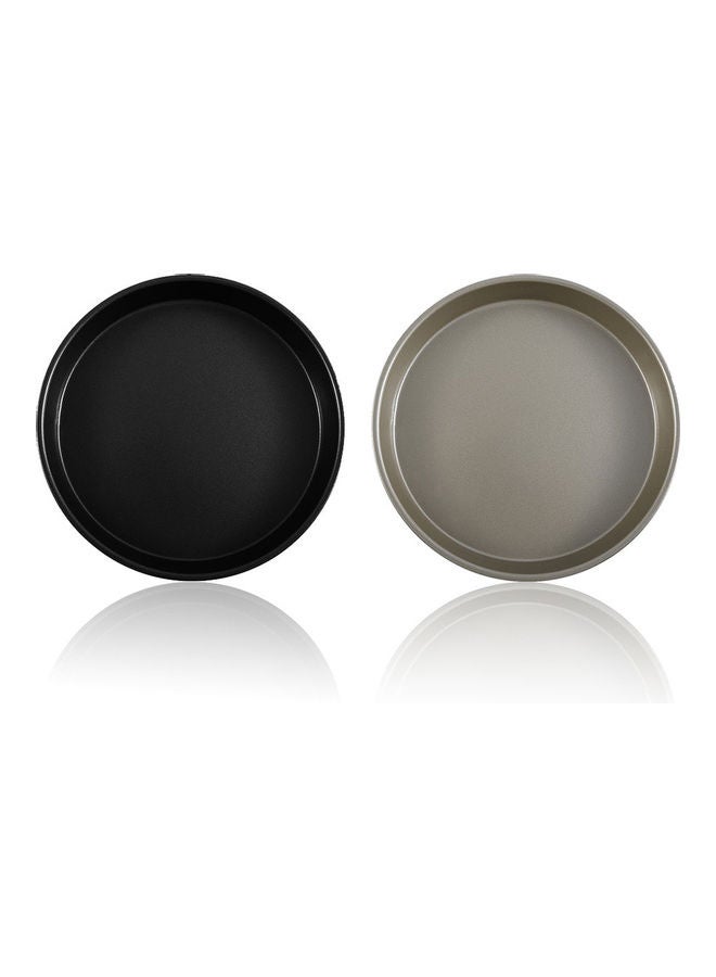 NIBEMINENT Metal Round Shape House Pizza Pan Black - Image 3