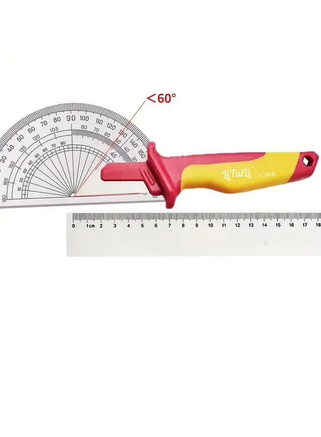 Insulated Electrician Knife Cable Stripping Snips Straight Curved Hook Fixed Blade Wire 1pc - Image 5