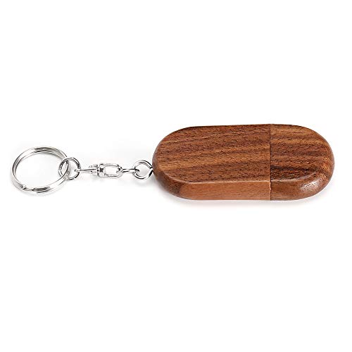 Fire Stone Novelty Wood USB 3.0 Flash Drive 32GB Data Storage Memory Stick USB Stick Pendrive with Wooden Box (Brown) - Image 2