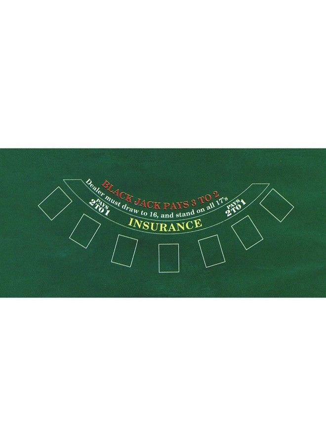 Amscan - Blackjack Table Cover 6Ft Green - Image 1