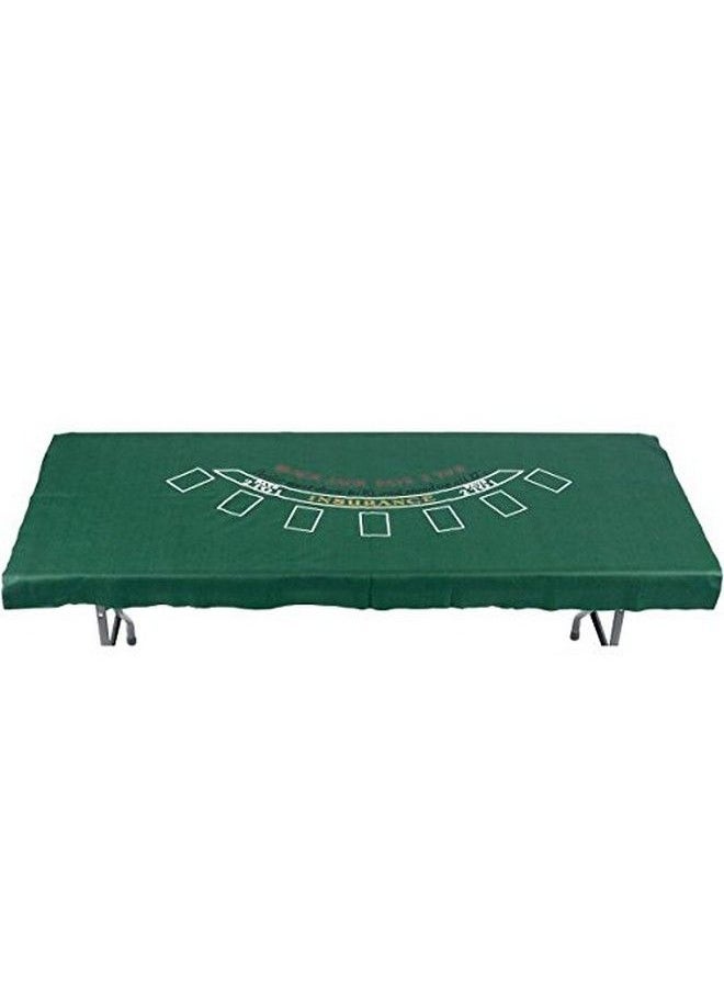 Amscan - Blackjack Table Cover 6Ft Green - Image 1