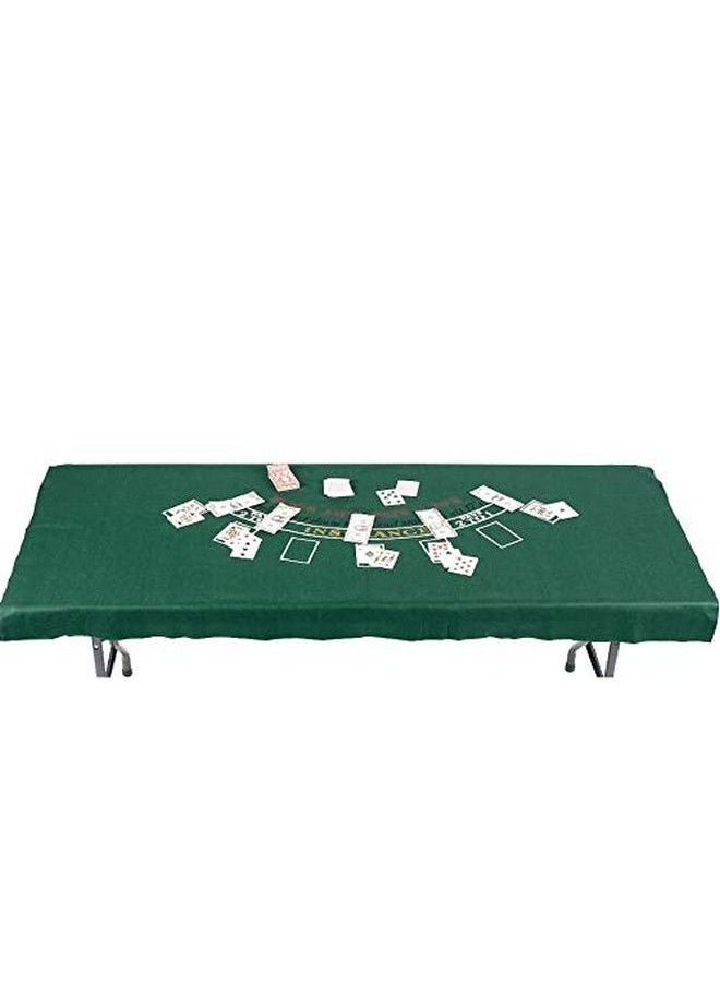 Amscan - Blackjack Table Cover 6Ft Green - Image 1