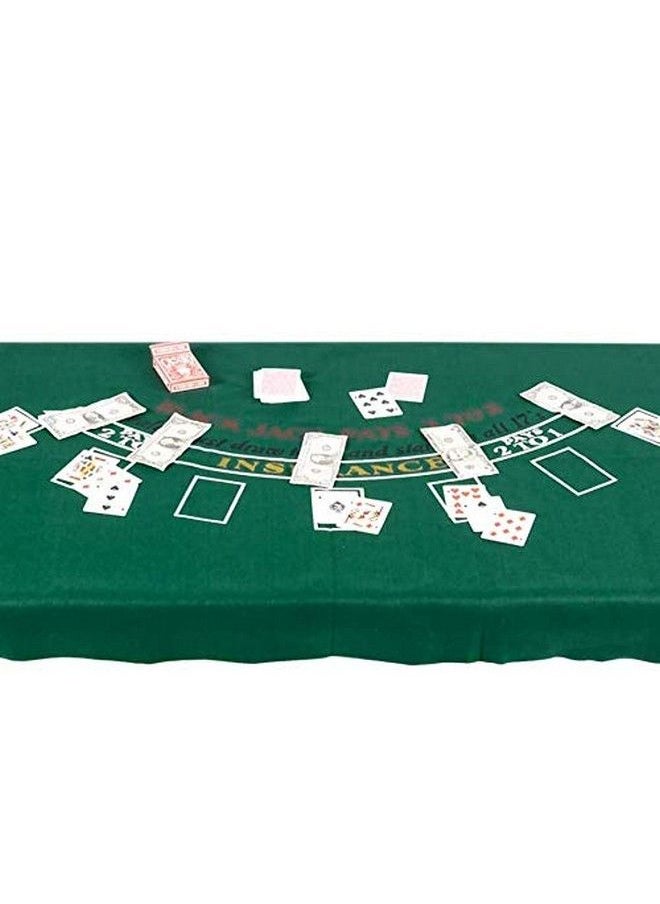 Amscan - Blackjack Table Cover 6Ft Green - Image 1