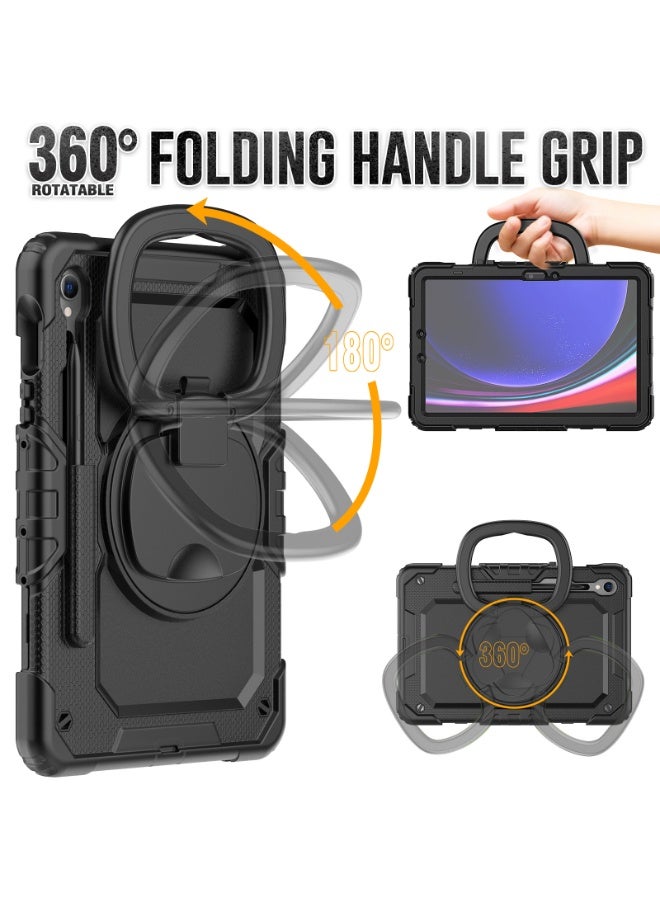 general Durable Protective Case for Samsung Galaxy Tab S10FE+ 13.1" 2025 Tablet, Shockproof Silicone 3-in-1 Case with Pencil Holder , Foldable Invisible Bracket Kickstand - Image 5