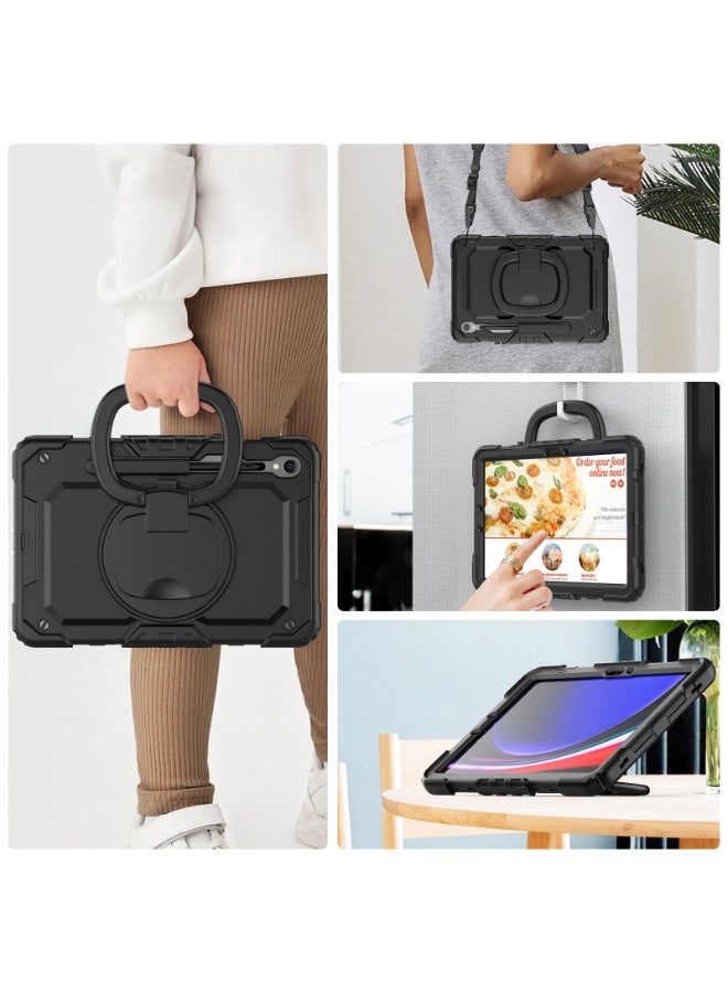 general Durable Protective Case for Samsung Galaxy Tab S10FE+ 13.1" 2025 Tablet, Shockproof Silicone 3-in-1 Case with Pencil Holder , Foldable Invisible Bracket Kickstand - Image 3