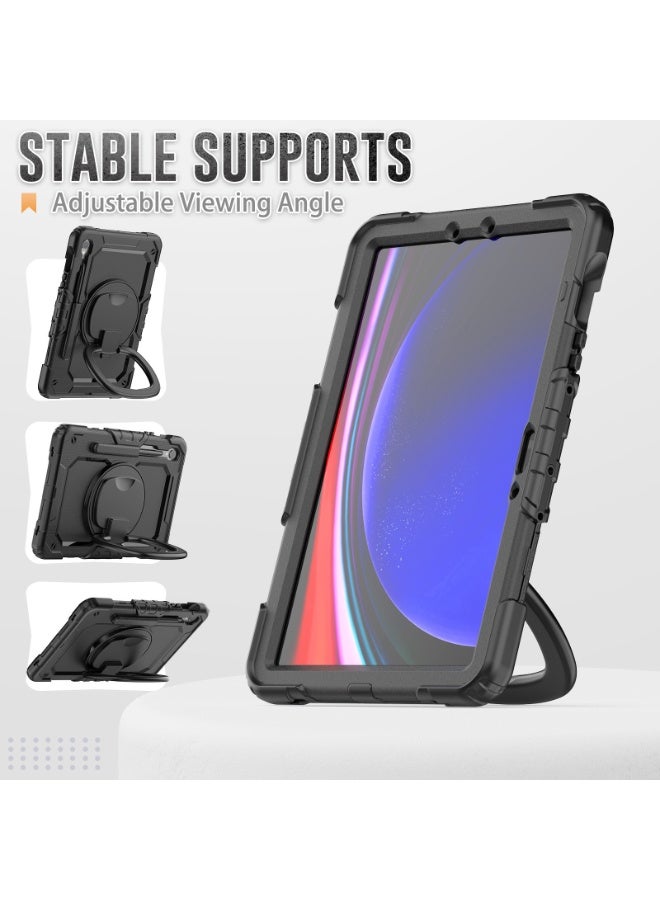 general Durable Protective Case for Samsung Galaxy Tab S10FE+ 13.1" 2025 Tablet, Shockproof Silicone 3-in-1 Case with Pencil Holder , Foldable Invisible Bracket Kickstand - Image 2