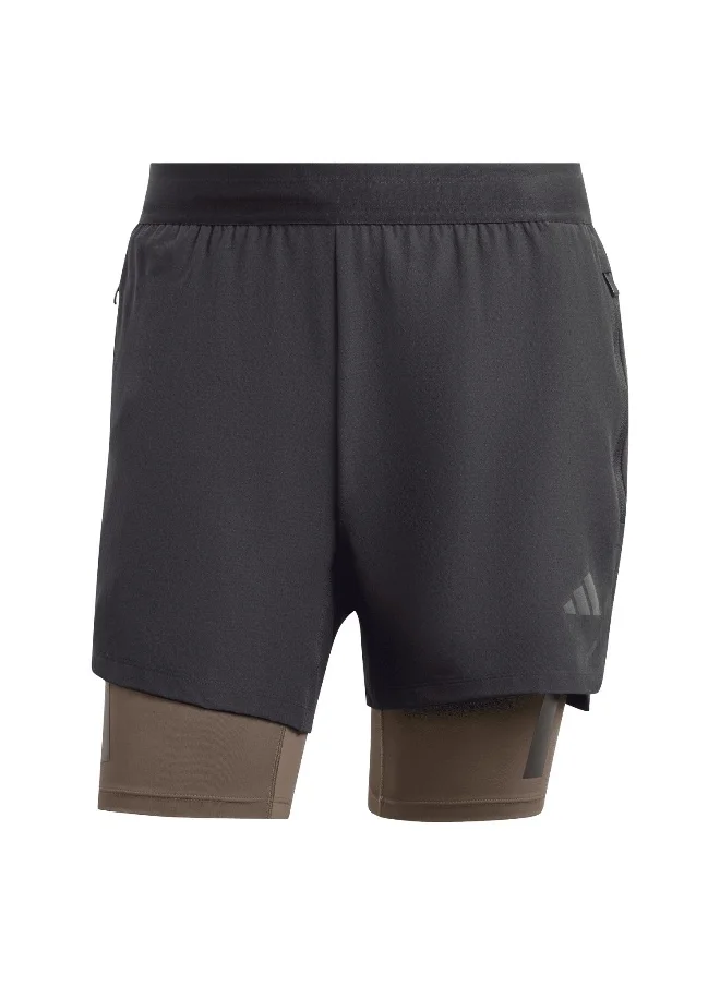 Adidas Adidas Power 2In1 Sho Black Training Shorts For Men Xs7
