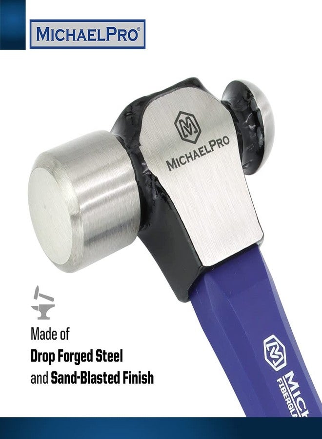MichaelPro مطرقة مايكل برو كروية الشكل، وزن 16 أونصة، مصنوعة من فولاذ مطروق فاخر، ومقبض من الألياف الزجاجية، ومقاومة للصدمات ومتوازنة جيدًا لقبضة مريحة، ومقاومة للصدأ والتآكل - MP004007 - Image 3