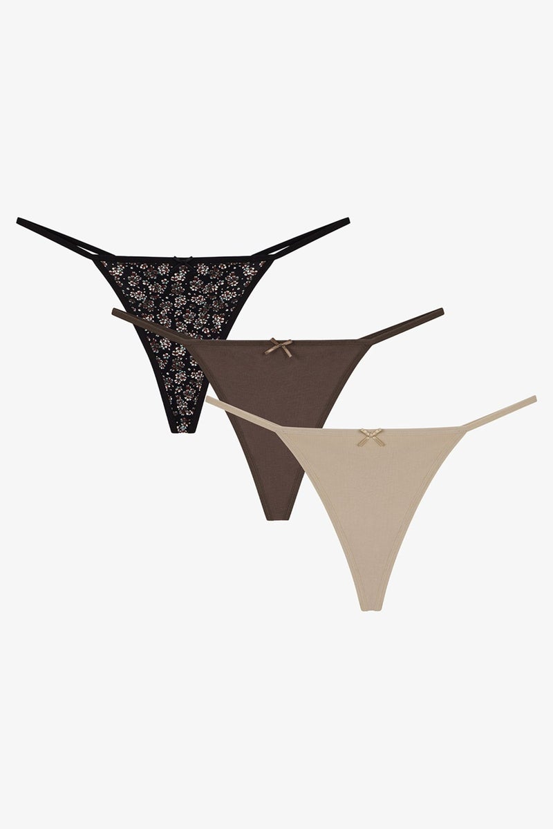PENTI Frosty Morning Floral Thong - Image 1