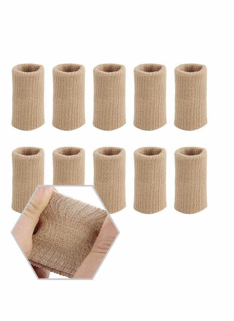 Generic - 10x Finger Protector Sleeve, Arthritis Stretchy Support Sports Aid - Basketball Finger Guard - Image 1