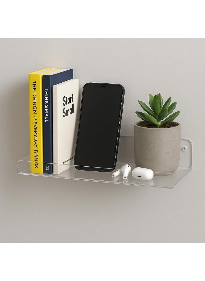 Horoof Home Horoof Home® Clear Acrylic Office Shelf – Wall-Mounted Floating Organizer  - Image 1