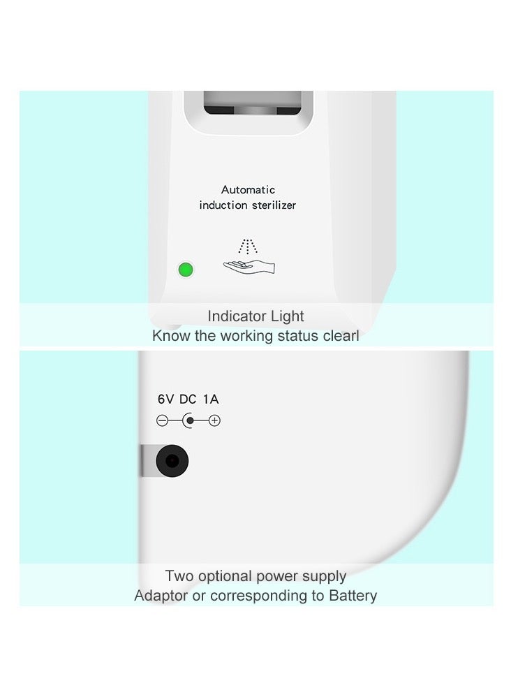 جهاز تعقيم أوتوماتيكي بسعة 1000 مل – بخاخ كحول يعمل بالاستشعار، بدون تلامس، يُثبت على الحائط – نوع التنقيط السائل - Image 5