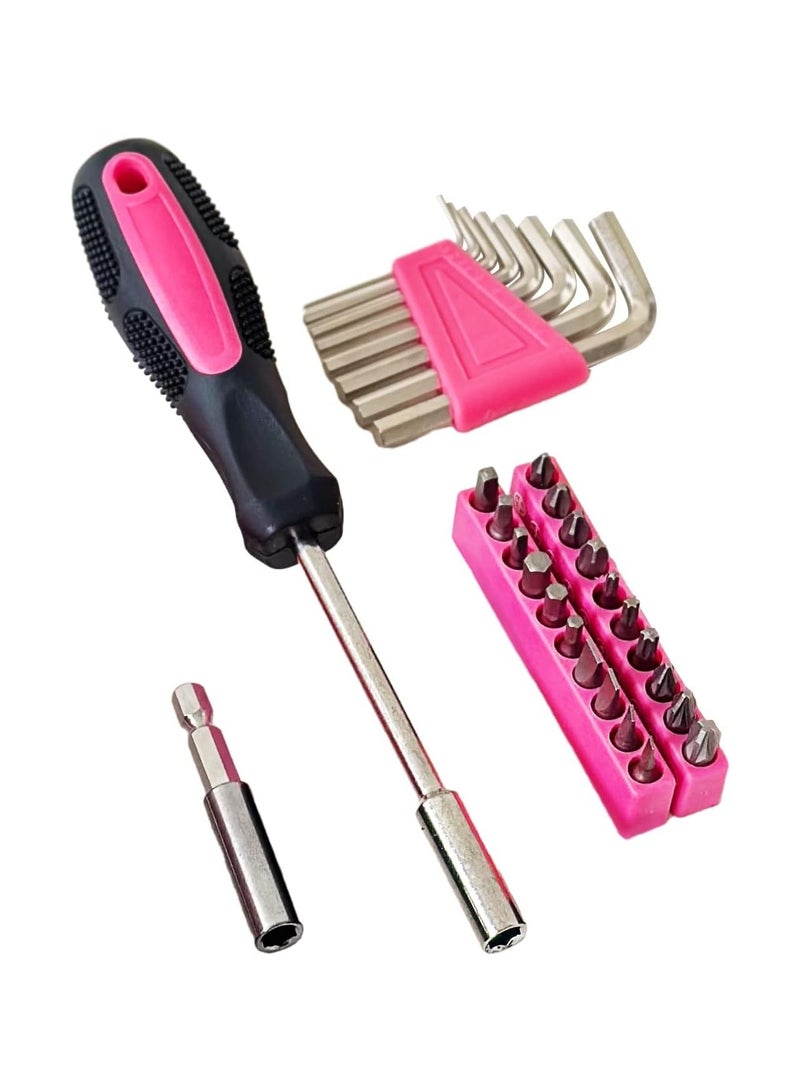 عام طقم أدوات منزلية مكون من 39 قطعة، مجموعة أساسية للإصلاح المنزلي مع صندوق أدوات بلاستيكي للطلاب الجامعيين، للاستخدام المنزلي وأكثر! - Image 5