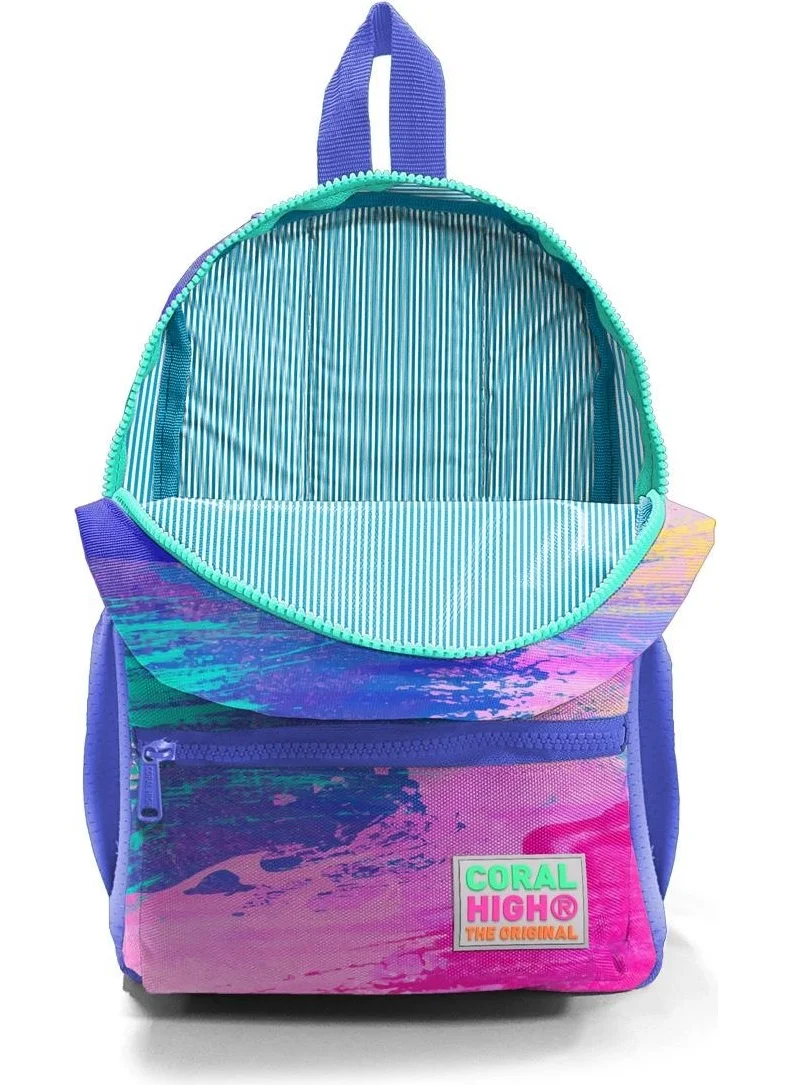 CORAL HIGH Mini Nest Backpack Colorful Airbrush Patterned Two Compartments 23538