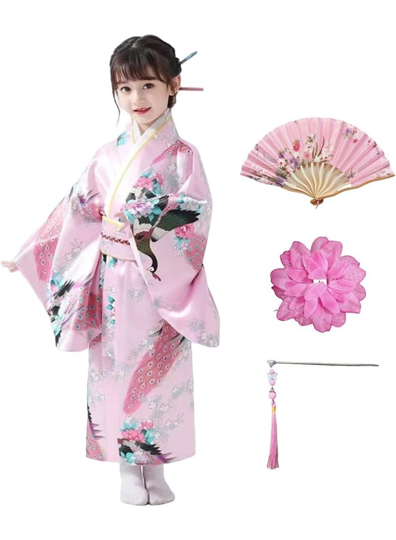 Japanese Traditional Dress Kimono Robe for Kid Girls costume suit - Image 1