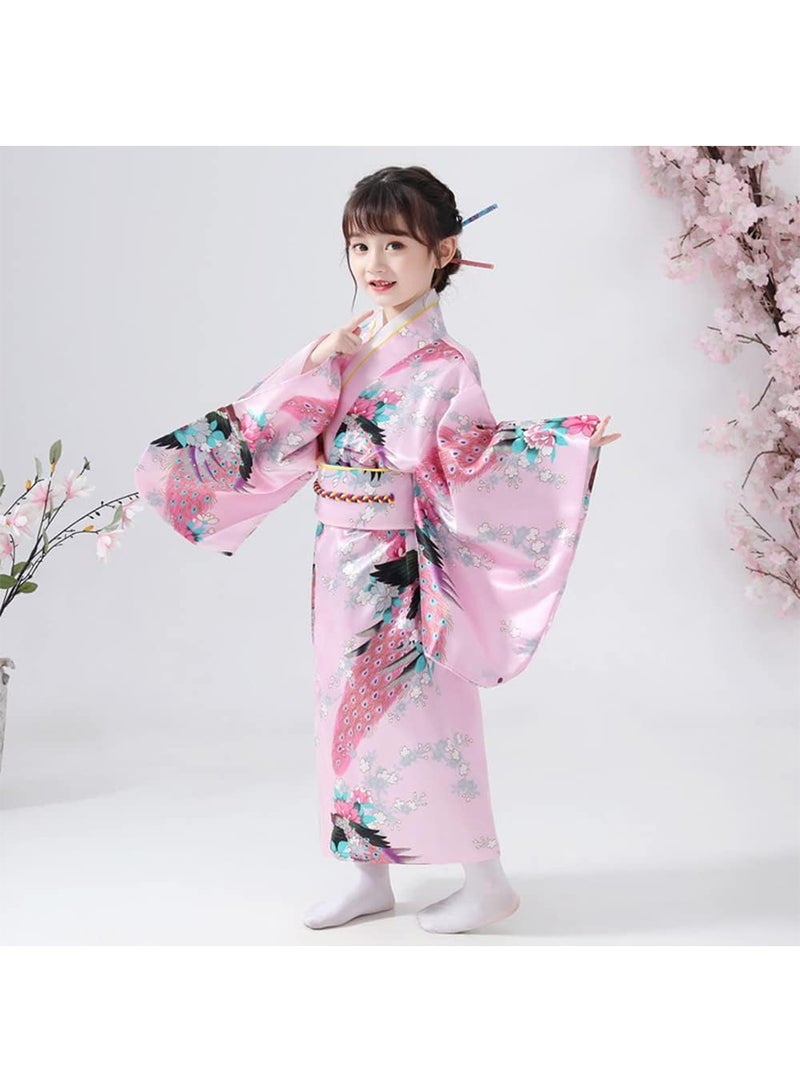 Japanese Traditional Dress Kimono Robe for Kid Girls costume suit - Image 2