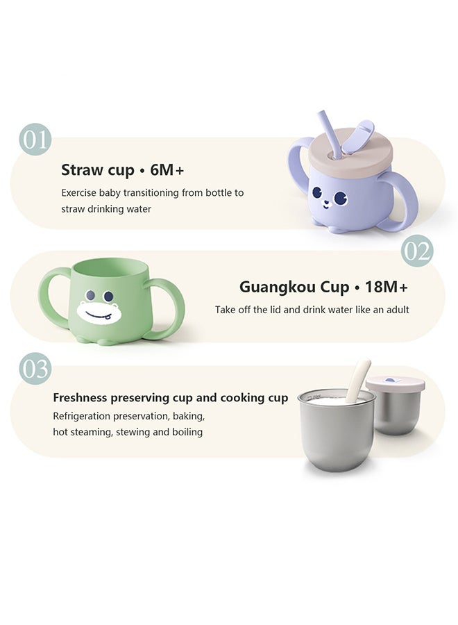 Baby Heat Sensitive Toddler Transition Cup With Straw Lid And Stainless Steel Interior 250ML - Image 3