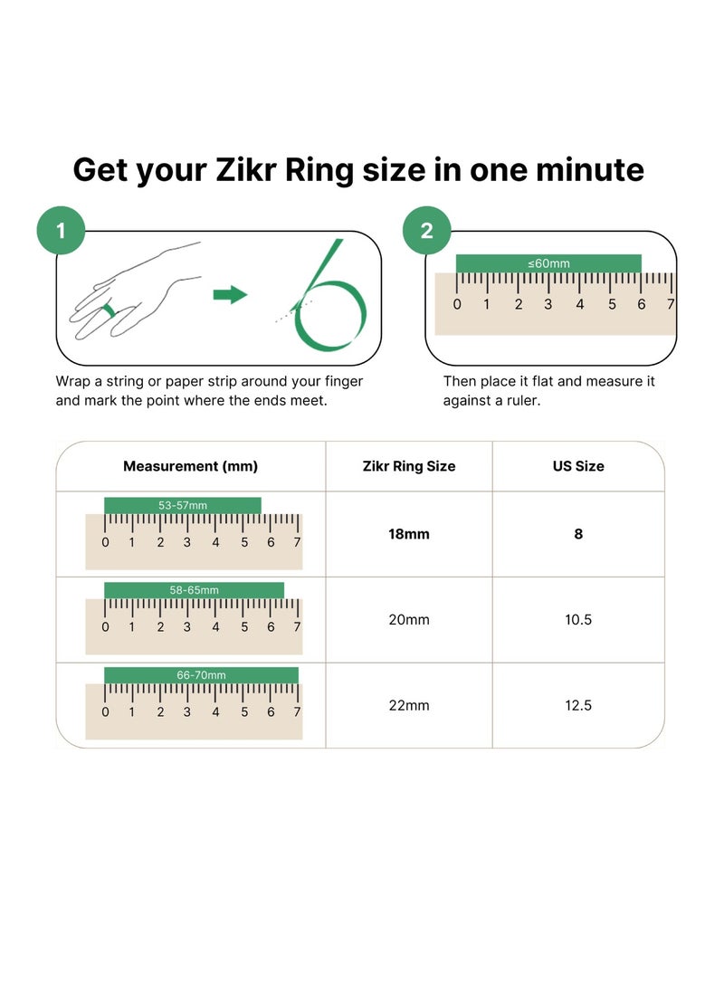 iQIBLA - Smart Tasbih Zikr Ring Wide Display Powerful Battery Backup OLED Display F04 Flex Pro Smart Ring App Operated Tasbih Counter IP67 Waterproof Smart Zikr Ring Compatible Three Sizes (18mm/ 20mm/22mm) Aluminium Alloy iQibla Zikr Ring Rose Gold - Image 1