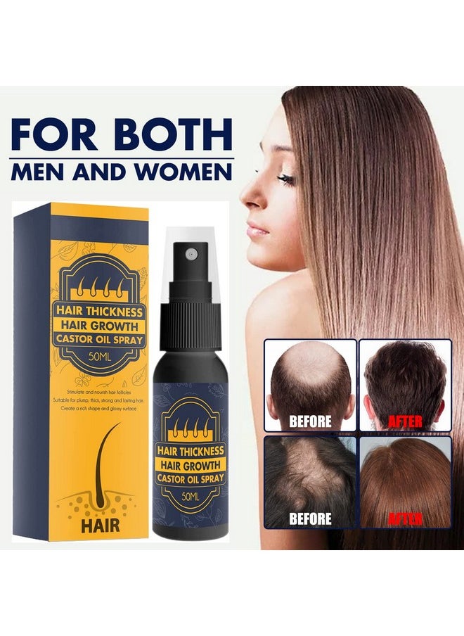 KlsyChry - Hair Growth Castor Oil Spray Organic Castor Hair Oil Hair Growth Serum Regrowth Nourishing Ginger Spray Castor Oil For Eyelashes And Eyebrows Hair Growth Hair Thickness Oil For Women And Men - Image 1
