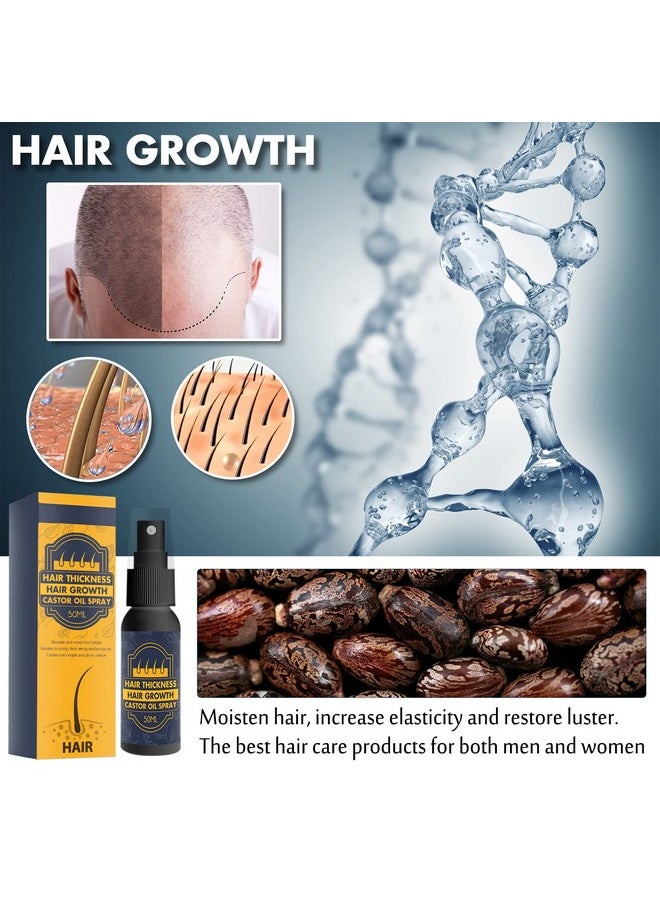 KlsyChry - Hair Growth Castor Oil Spray Organic Castor Hair Oil Hair Growth Serum Regrowth Nourishing Ginger Spray Castor Oil For Eyelashes And Eyebrows Hair Growth Hair Thickness Oil For Women And Men - Image 1