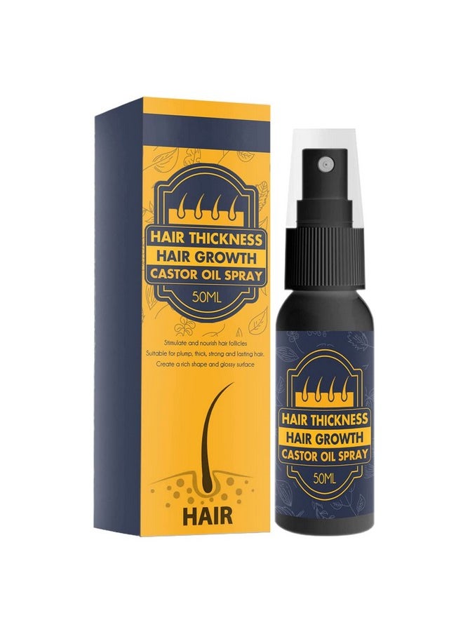 KlsyChry - Hair Growth Castor Oil Spray Organic Castor Hair Oil Hair Growth Serum Regrowth Nourishing Ginger Spray Castor Oil For Eyelashes And Eyebrows Hair Growth Hair Thickness Oil For Women And Men - Image 1