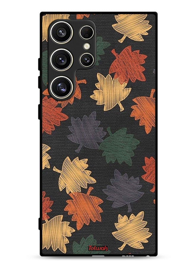 Tolwak Samsung Galaxy S24 Ultra 5G Protective Case Cover Autumn Leaves Art - Image 1