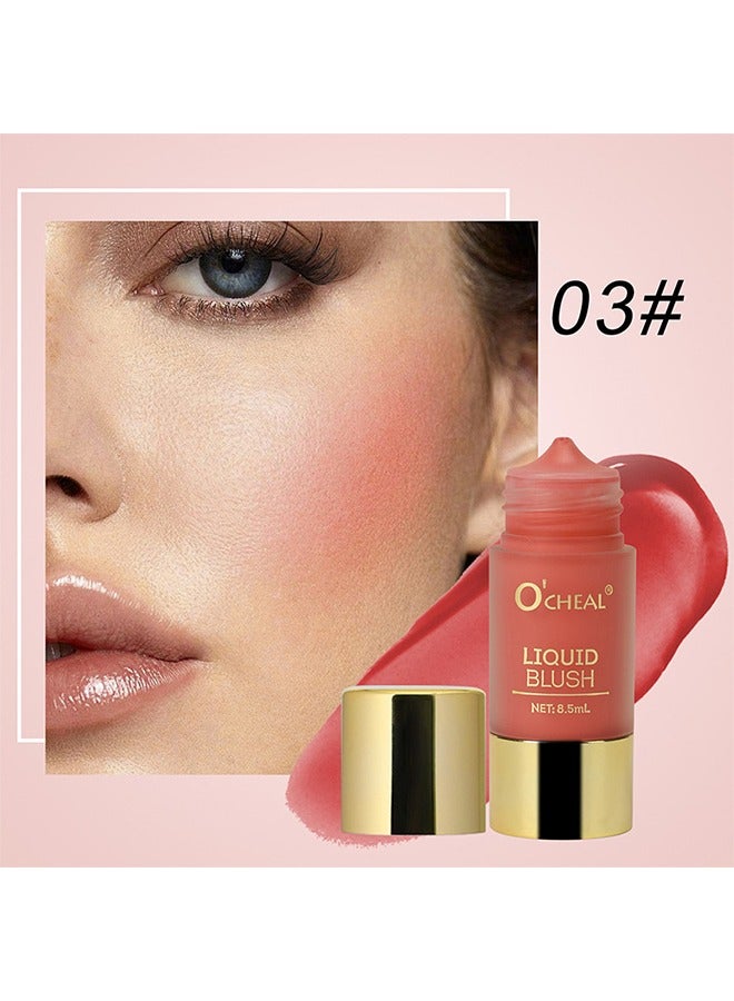 OCHEAL Liquid Blush, Natural Matte Velvet Finish, Soft Cream Liquid Face Blush For Cheeks, Skin Tint Blush Makeup, Long Lasting Lightweight Blendable Blush #03 - Image 2