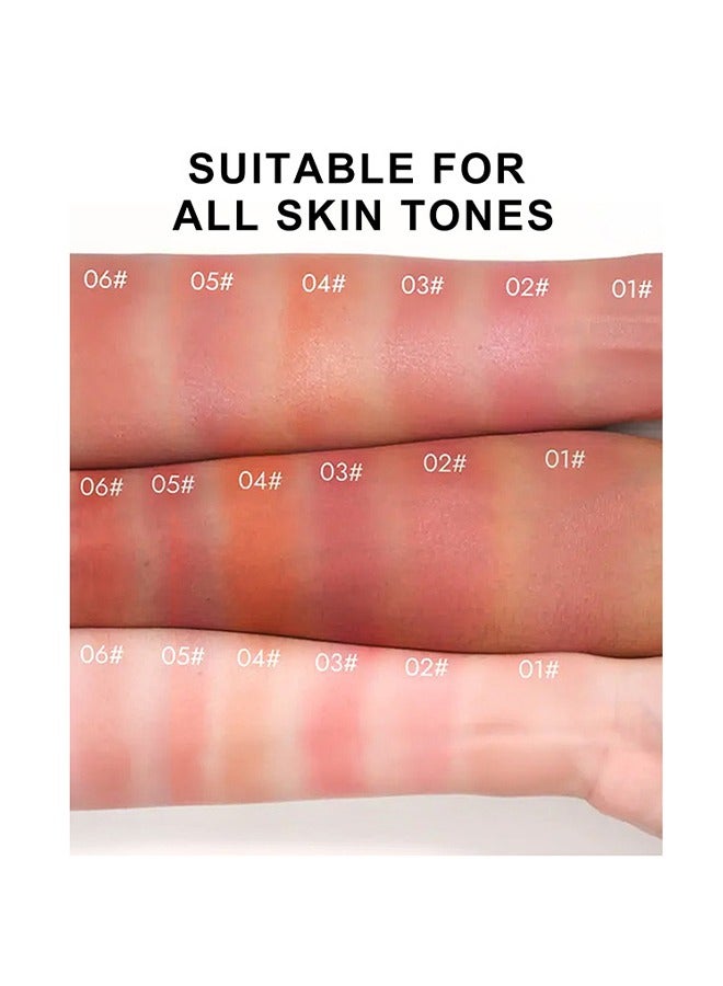 OCHEAL Liquid Blush, Natural Matte Velvet Finish, Soft Cream Liquid Face Blush For Cheeks, Skin Tint Blush Makeup, Long Lasting Lightweight Blendable Blush #03 - Image 3